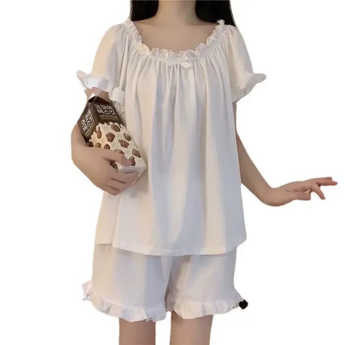 Pyjama court à manches courtes pour femme