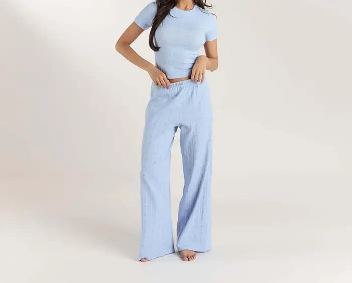 Ensemble de pyjamas tricotés imprimés, nouvelle collection printemps-été 2026, pantalon à manches courtes, vêtements de détente pour femmes