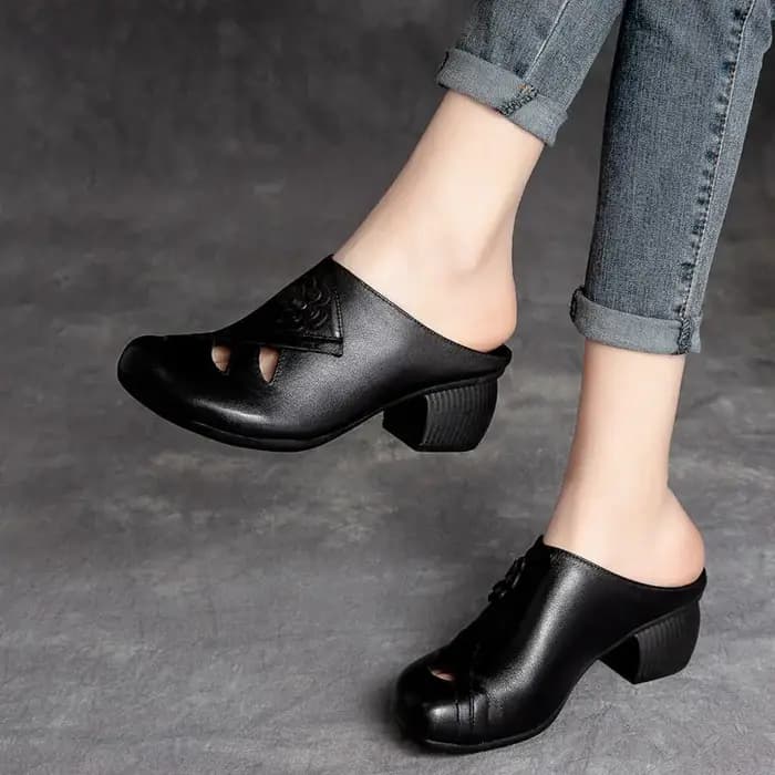 FHC – pantoufles de Style rétro faites à la main pour femmes, diapositives souples, chaussures d'été