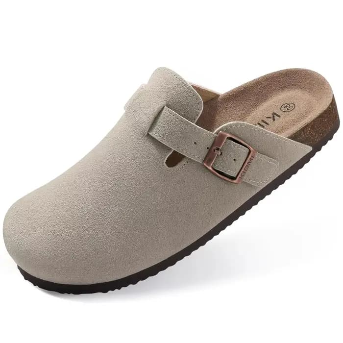 Crestar-Pantoufles sabots en daim classiques pour hommes et femmes