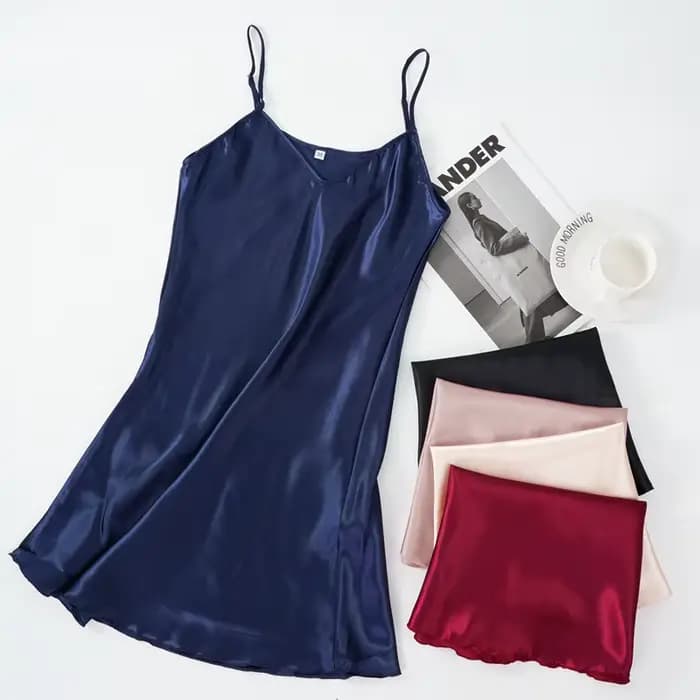 Robe de nuit Sexy en Satin de soie pour femmes