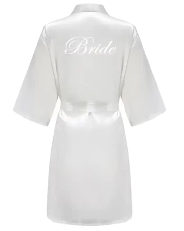 Robes en Satin de soie grande taille peignoir de mariage mariée demoiselle d'honneur mère demoiselle