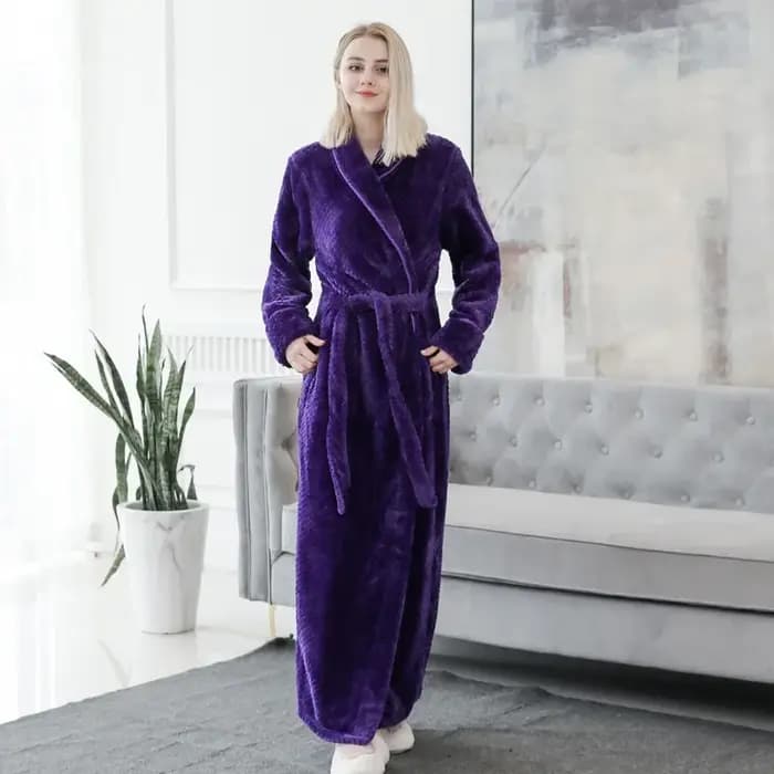Hommes hiver grande taille longue flanelle peignoir chaud corail polaire Kimono Robe de bain nuit confortable vêtements