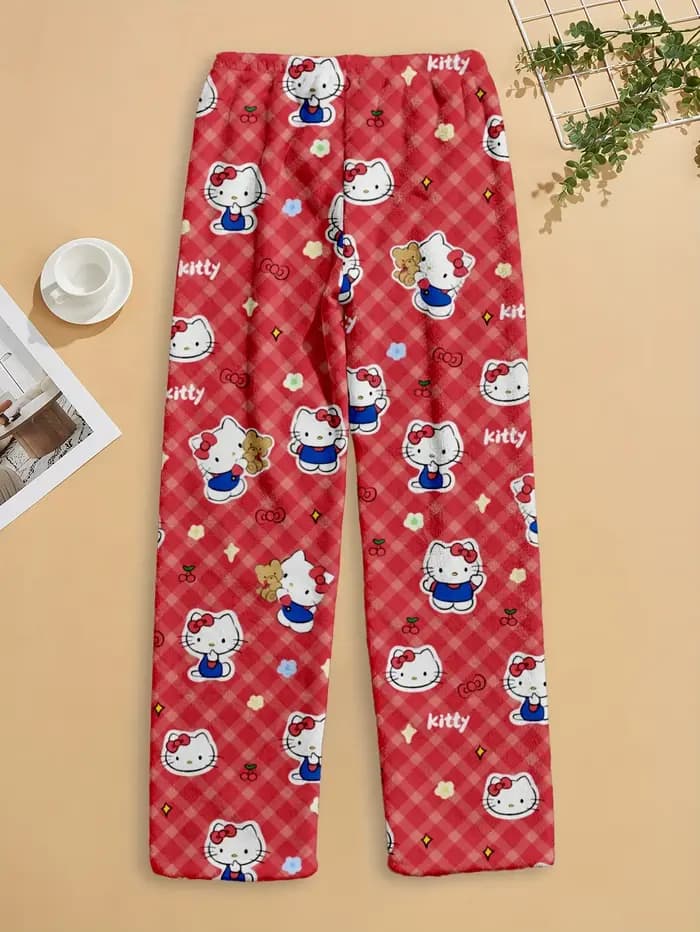 Pantalon de pyjama pour femme avec motifs de dessins animés mignons