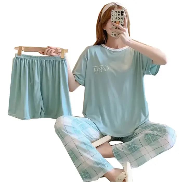Ensemble de pyjamas d'été à manches courtes pour femmes