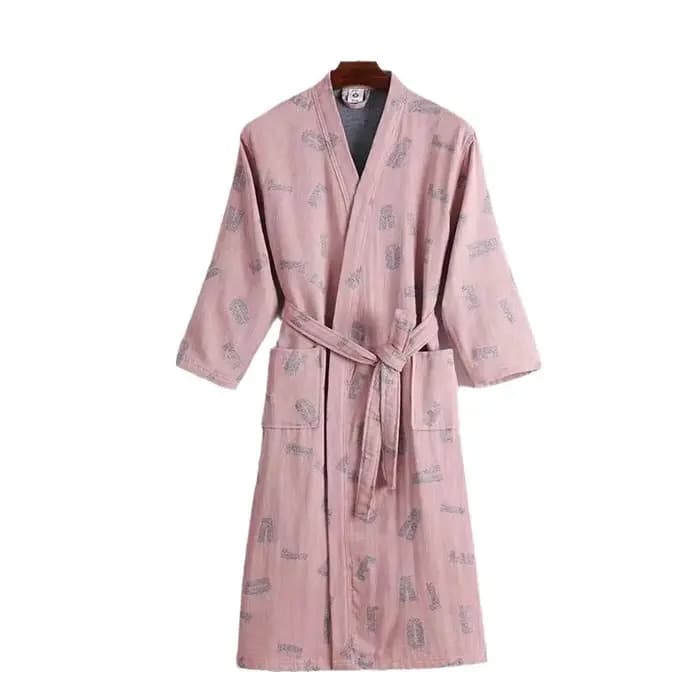 Peignoir en Coton Tissé pour Femme