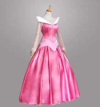 Robe de princesse Aurore rose pour adultes, vêtements de cosplay Anime, la beauté au bois dormant, G