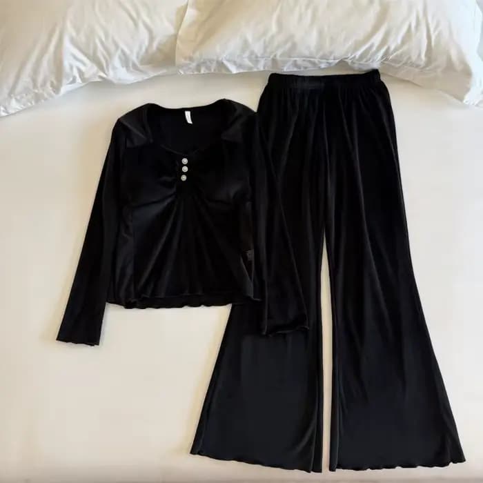 Pijama Mujer Invierno nouveau coussin de poitrine haut vêtements de nuit femmes maison costume velours Pyjamas ensemble