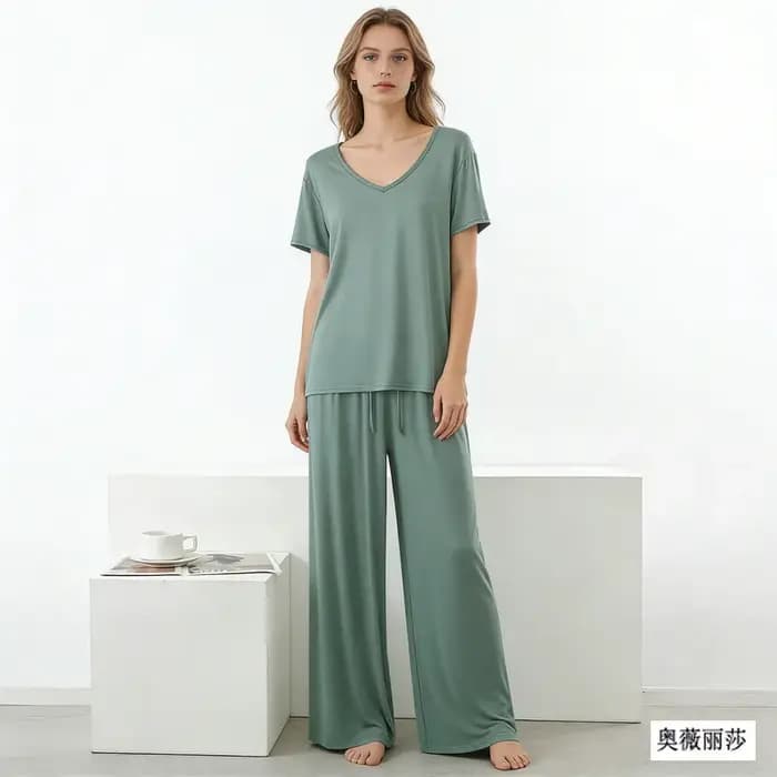 Ensemble pyjama à manches courtes pour la maison