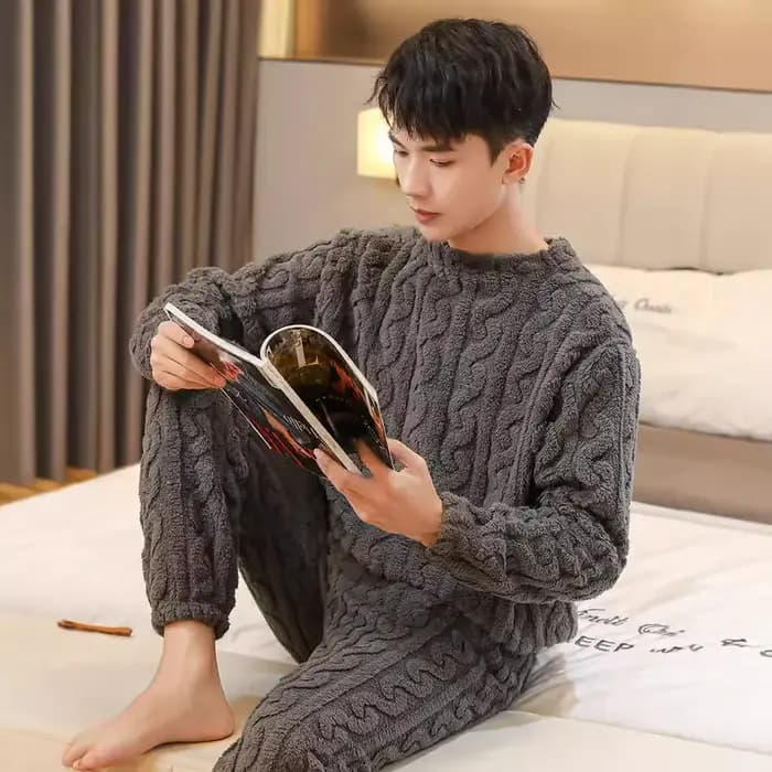 Pyjama en molleton de corail pour hommes