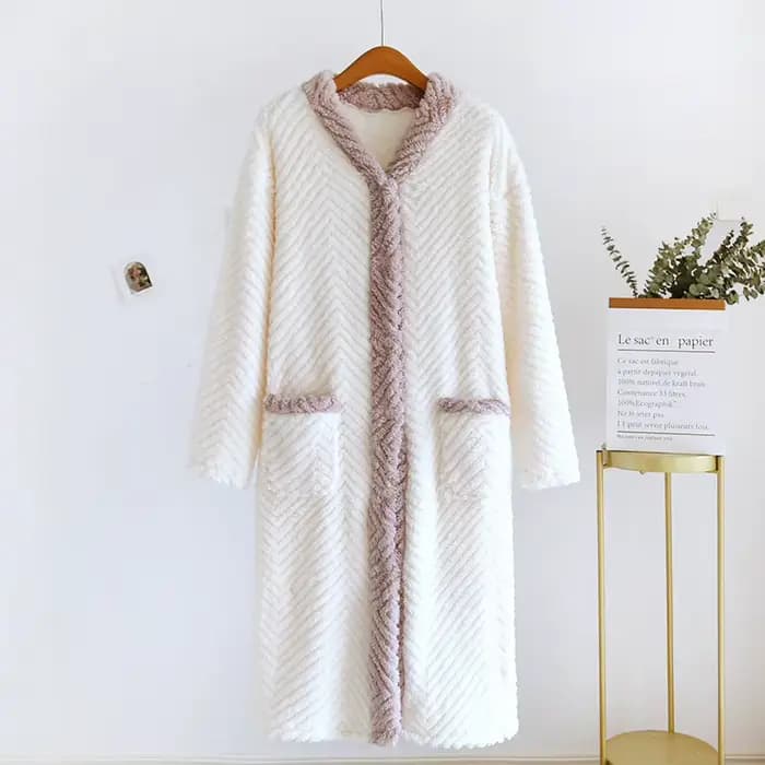 Automne hiver Robe de nuit femme corail velours
