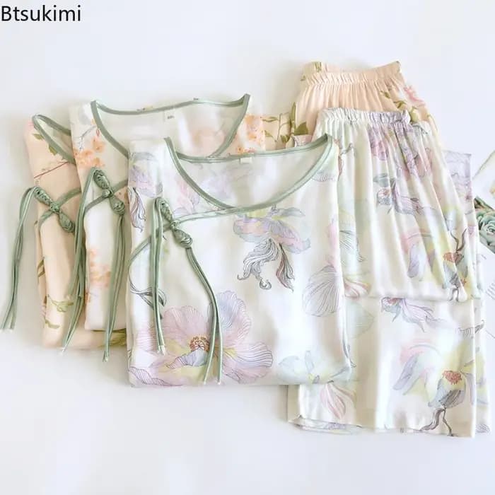 Pyjama en fibre de bambou pour femme