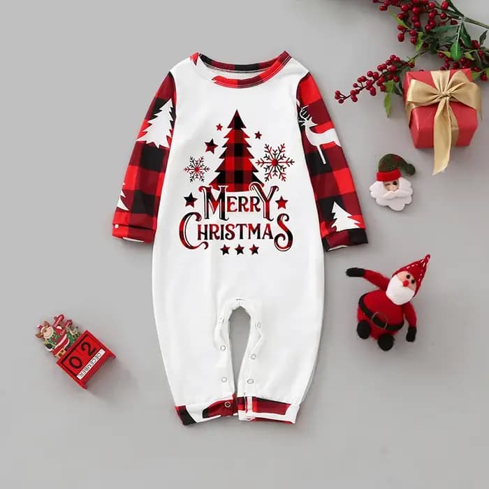 Noël famille correspondant tenues maman papa enfants 2 pièces pyjamas ensemble bébé barboteuses décontracté vêtements