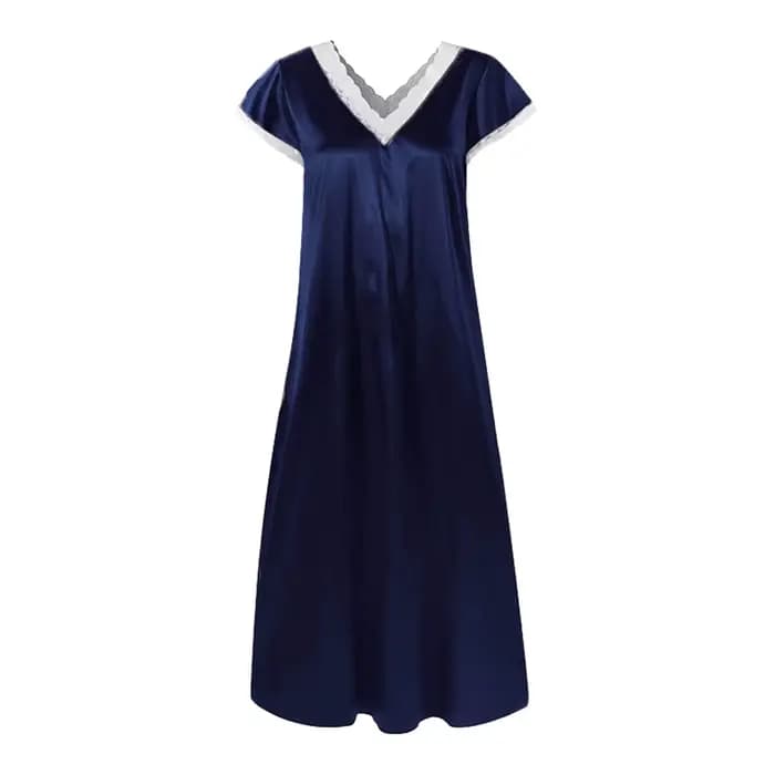 Robe de nuit femmes à manches courtes col en V Homewear