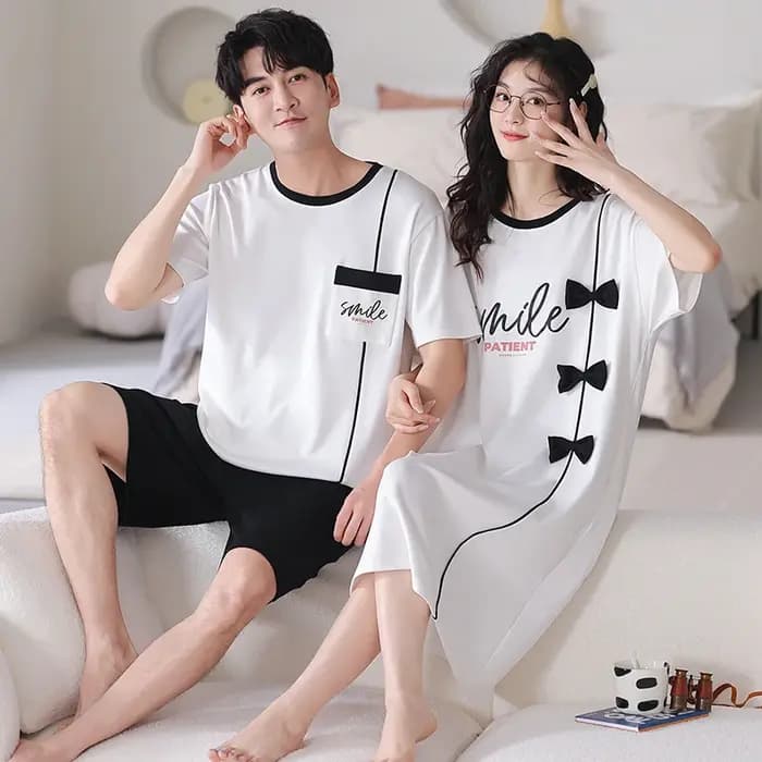 Ensemble pyjama d'été à manches courtes pour hommes et femmes