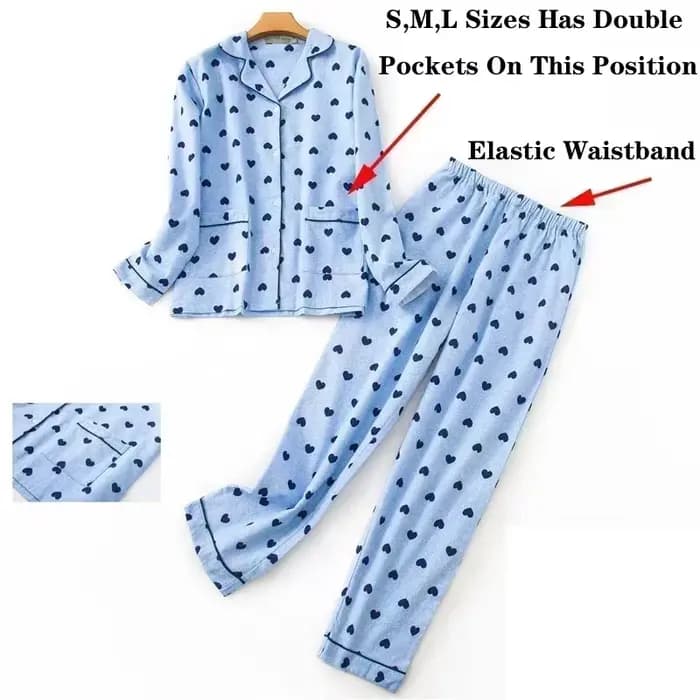 Pyjama femme grande taille S-XXXL vêtements dames flanelle coton