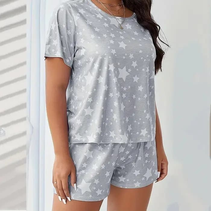 Grande taille pyjamas en soie dames ensemble T-Shirt Shorts 5xl vêtements de maison femmes