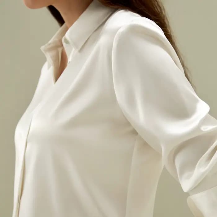 LILYSILK Chemise élégante en soie avec silhouette pour femme