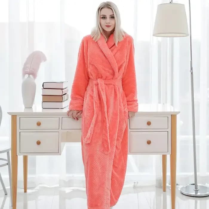 Hommes hiver grande taille longue flanelle peignoir chaud corail polaire Kimono Robe de bain nuit confortable vêtements