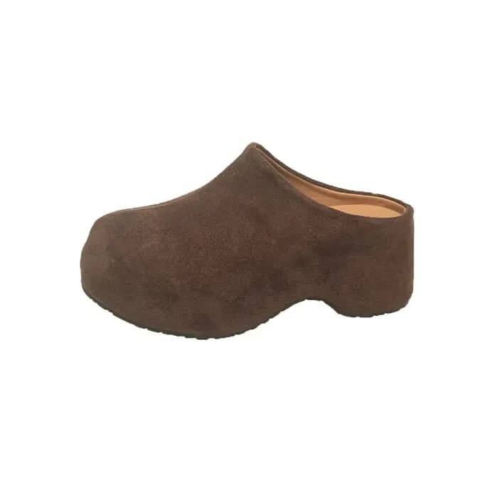 Sandales à enfiler à semelle épaisse pour femmes, Nouveau style Automne 2025, Polyvalentes, à bout c