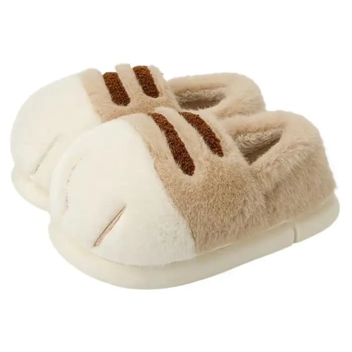 Nouvelles pantoufles adorables en forme de patte de chat pour femmes