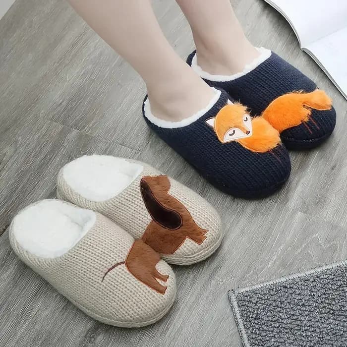Pantoufles d'intérieur chaudes à semelle souple non ald pour femmes, chien de dessin animé mignon, bonnes zones respirantes, chaussures en coton décontractées, mode, 2024