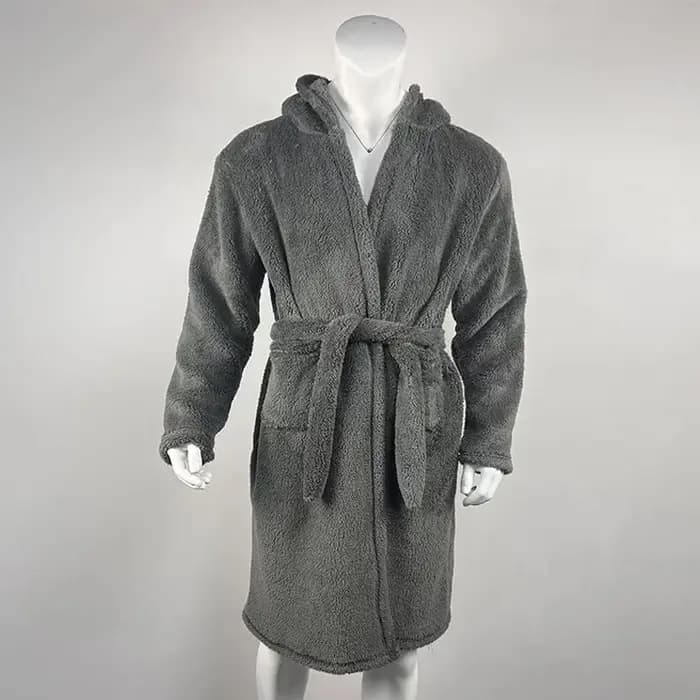 Peignoir en peluche à manches longues pour hommes, robes chaudes d'hiver, vêtements de maison kimono, châle allongé optique, manteau de sourire, Peignoir zones me