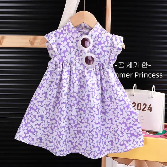 Robe d'été 2026 pour filles à motif floral