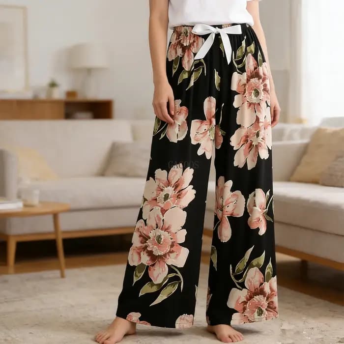 Short de pyjama d'été imprimé floral pour femme
