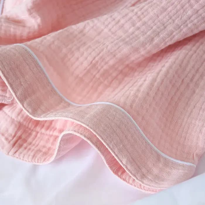 Pyjama en Crêpe Délavée à Manches Courtes pour Femme