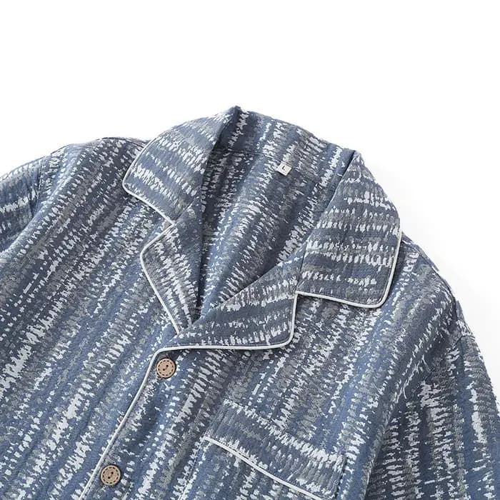 Ensembles deux pièces pyjamas pour hommes été à manches courtes vêtements de nuit en coton pyjama ensemble homme