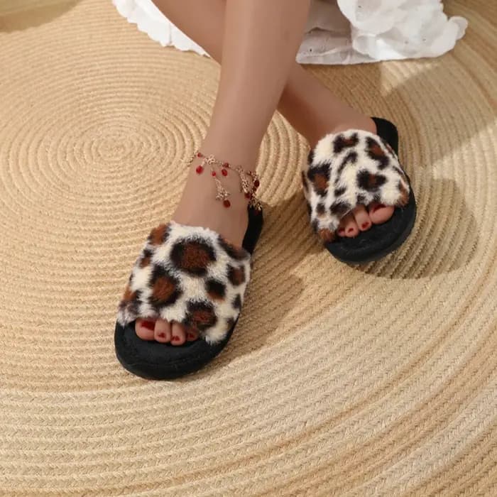 Mode femmes pantoufles coton peluche chaud femme lumière EVA fond plat antidérapant confortable diapositives hiver automne maison chaussures