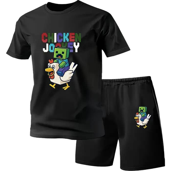 Pyjama deux pièces pour homme manches courtes et shorts motif lettres tendance ensemble pour le printemps l'été l'automne et l'hiver.