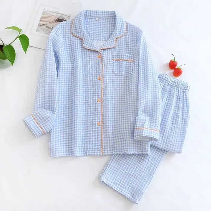 Ensembles de pyjamas en crêpe 100% coton pour couples