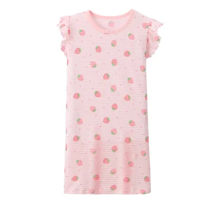 Robe de Nuit en Coton Doux et Respirant pour Fille, Imprimé Harvey, Vêtements de Maison de Qualité, Taille 110-170