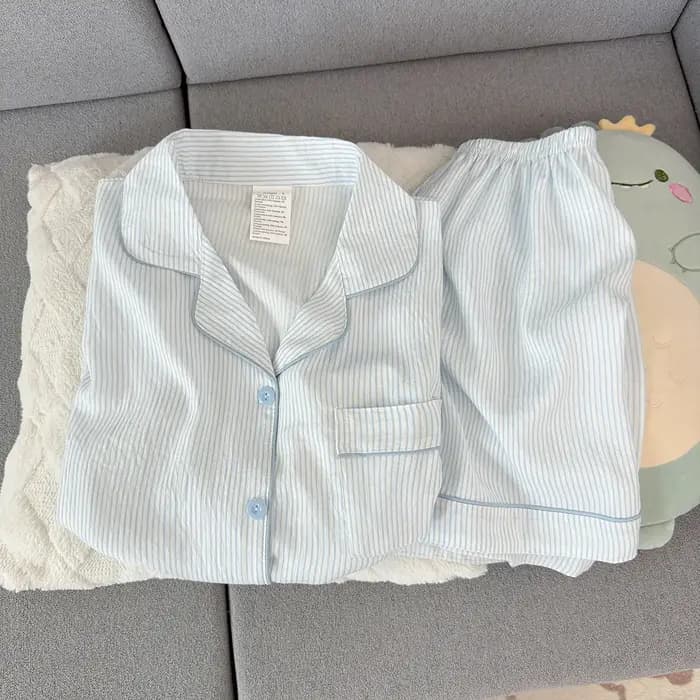 Pyjama d'été pour femme à manches courtes