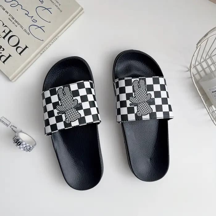 Pantoufles décontractées à la mode pour femmes avec motif d'ours - Chaussures d'intérieur et d'extérieur légères
