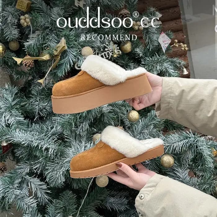 Ods luxe concepteur chaussons pour femmes hiver en peluche chaussures chaudes unisexe intérieur extérieur tongs