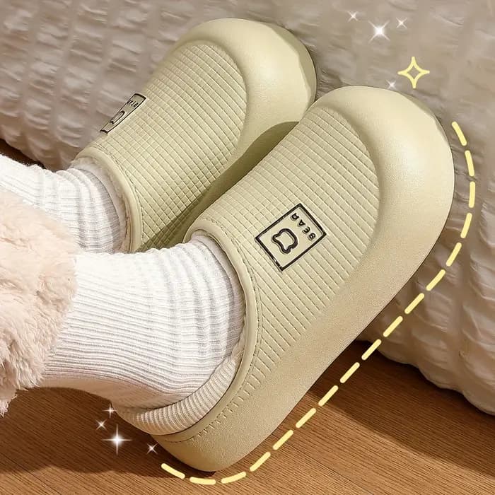 Chaussons pour femmes hiver 2025 nouveau Style à talons intérieur maison semelle épaisse antidérapant polaire doublé