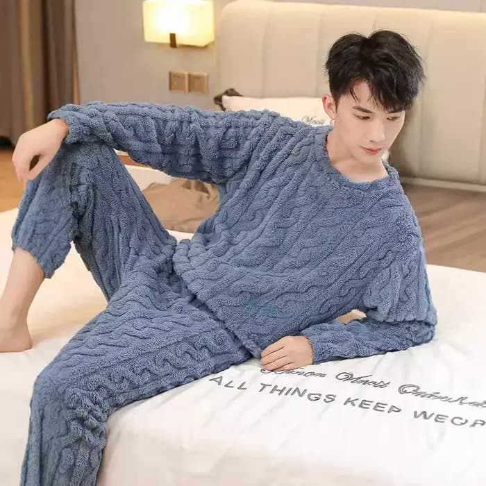 Pyjama en molleton de corail pour hommes