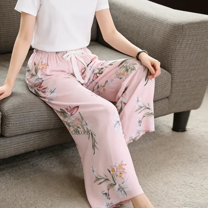 Short de pyjama d'été imprimé floral pour femme