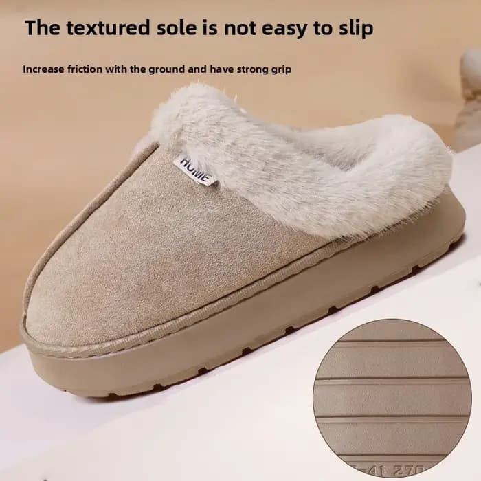 Chaussons en laine faits maison pour femmes en automne et en hiver