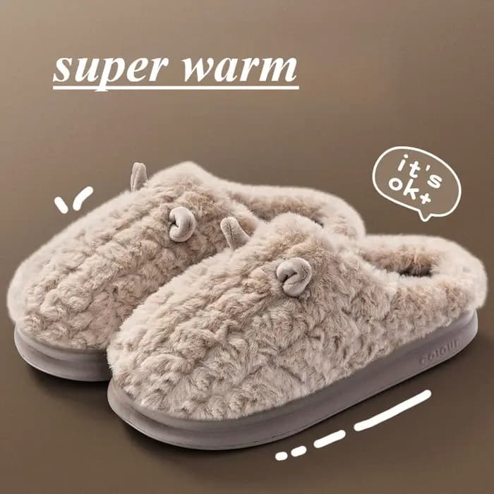 Pantoufles en coton pour femmes automne et hiver 2025