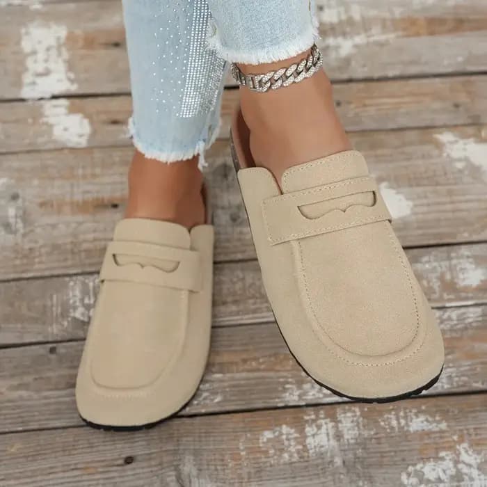 Nouvelles mules en liège et daim pour femmes