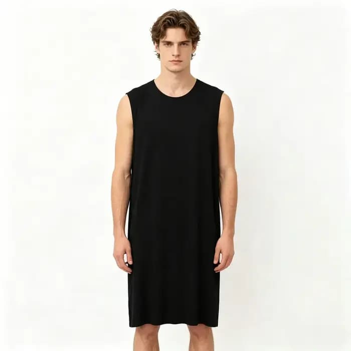 Robe de nuit d'été pour homme en modal fin