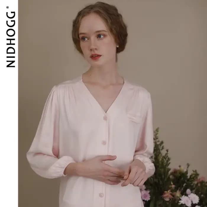 Ensemble pyjama élégant en Satin soyeux pour femmes