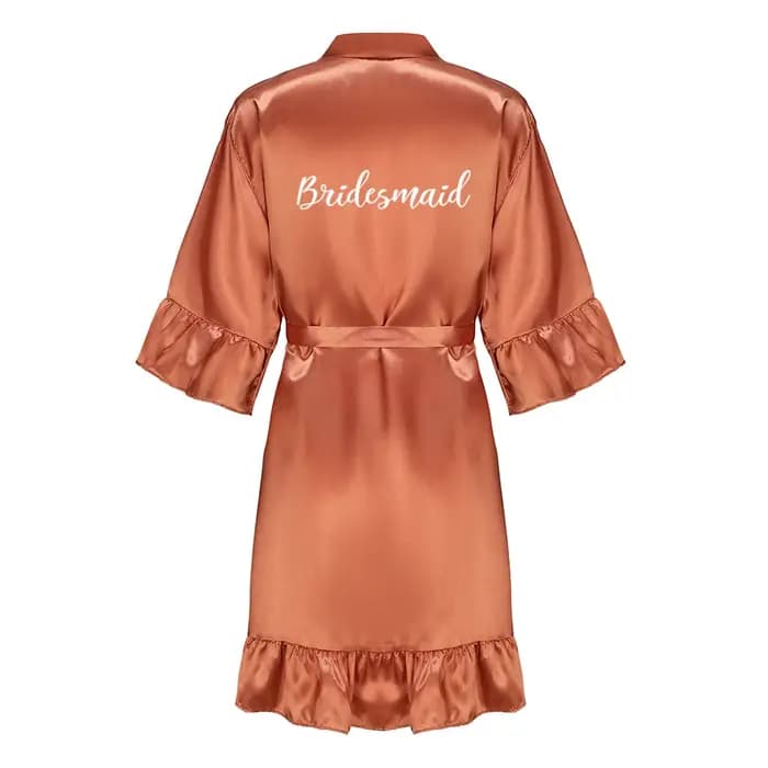 Robe Kimono à Volants avec Lettres Blanches pour Femme