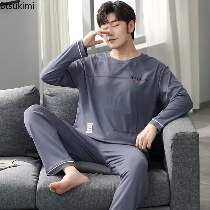 Ensemble de pyjamas en coton confortable pour hommes