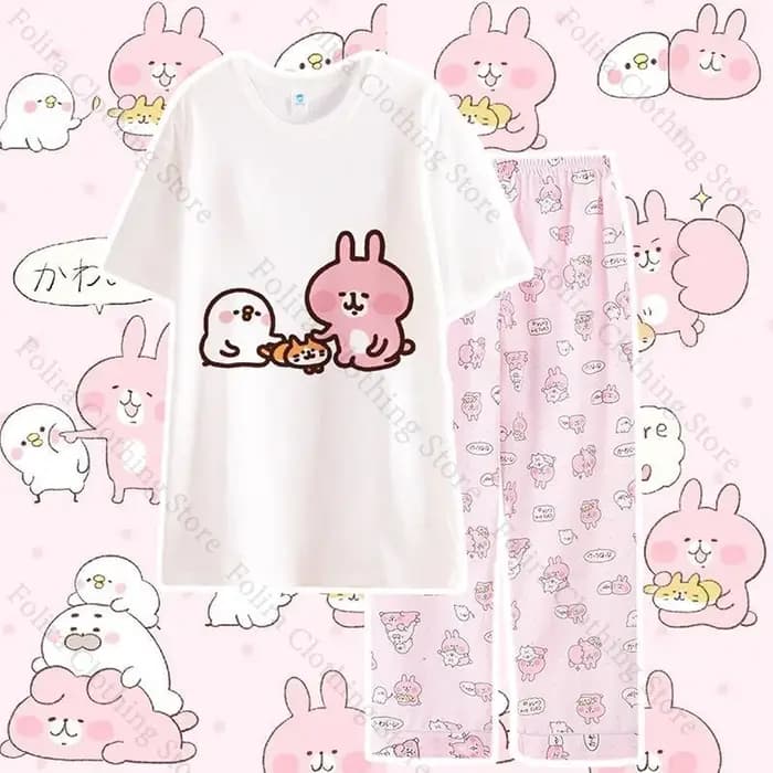 Kawaii Kanahei imprimé coton femmes pyjamas vêtements de nuit été pyjama ensembles
