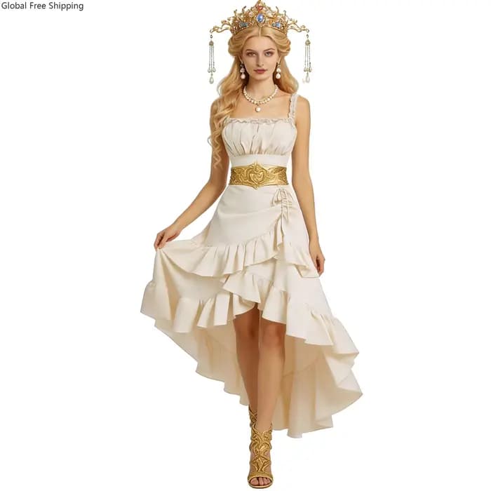 Robe de soirée asymétrique à volants pour femme